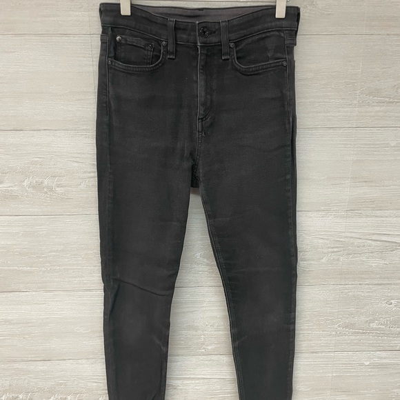 Rag & Bone Nina High-Rise Ankle Skinny in Black. Size 26. - Picture 5 of 14